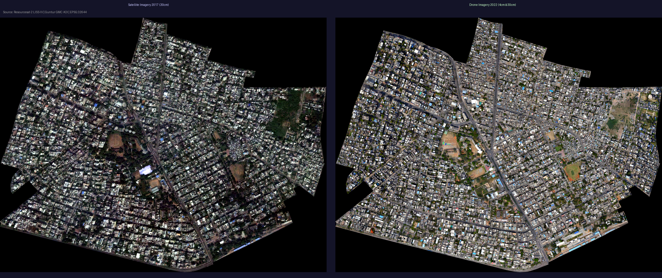 Satellite vs drone imagery
